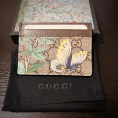 【新品未使用】 GUCCI グッチ パスケース カードケース 蝶 GG