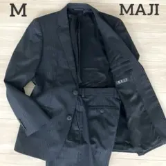 【極美品】ニューヨーカー ビジネススーツ3点セット　シルク混　大きいサイズ PREMIUM CLOTH Beyond シャドウストライプ