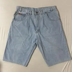 BRONZE AGE ショートパンツ　90s バギーショーツ　アメリカ製 90s Bronze Age バギーショーツ デニムハーフパンツ 魚ロゴタグ75