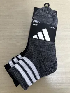 ストライプデザイン 3足セットソックス 23-25cm