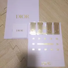 DIOR プラチナ会員シーズナルギフト　ゴールドしおり 4枚セット
