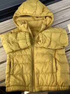 イエローフード付きジャケット フード取り外し可能