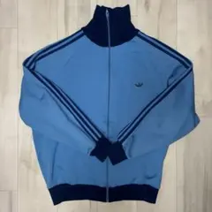 adidas トラックジャケット ジャージ ブルー デサント製 ヴィンテージ