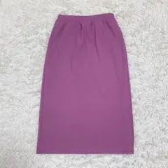 LOUNIE タイトスカート S パープル ストレッチ コットン 綿 ルーニィ