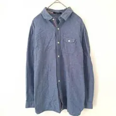 アズノゥアズ　ピンキー　デニムシャツ　ブラウス　F トップス　上着　羽織り　青