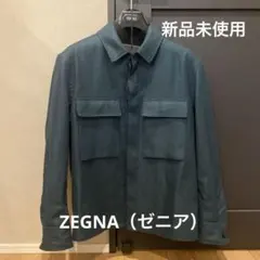 ZEGNA ゼニア　OASI LINO オーバーシャツ　ダークティールブルーのサムネイル