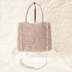 美品✨️希少カラー✨アンテプリマ ピンク シルバー ミディアム チェーン 希少カラー✨アンテプリマ ピンク シルバー ミディアム チェーン