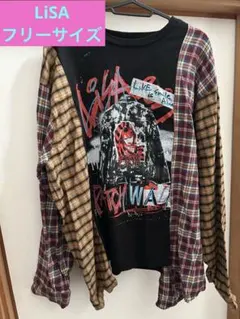 LiSA PATCH WALK ロンT チェック Tシャツ 2回着用のサムネイル