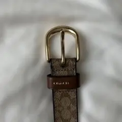 COACH ロゴ入りブラウンベルト K1744 サイズ8