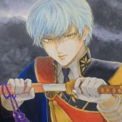 手描き創作イラスト原画【小色紙】