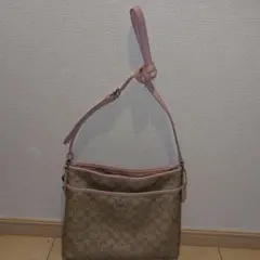 【お値下げ品】Coach ショルダーバッグ ベージュ/ピンク