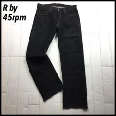 R by 45rpm カットオフ ストレート デニムパンツ 33 濃紺 日本製