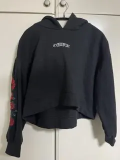 WEGO フード付きクロップドスウェット