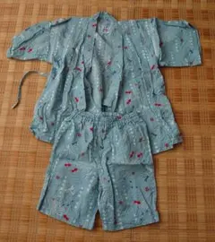 ミキハウス 甚平 水色 110cm