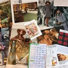 ⑨ 洋雑誌 洋書 切り離し約120ページ まとめ売り コラージュ