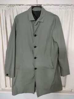 美品☆TAKEO KIKUCHI　タケオキクチ　春コート　L　オリーブグリーン