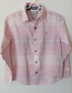 Calvin Klein 長袖シャツ ピンクストライプ