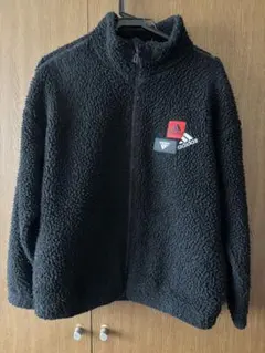 adidas ブラック フリースジャケット　ボアジャケット