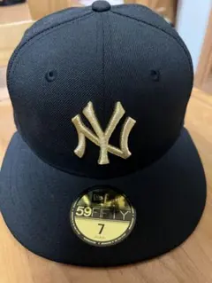 New Era 59FIFTY キャップ ブラック/ゴールド サイズ7