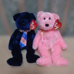 ㊾Ty Beanie Baby クマ Pops＆Sherbet ぬいぐるみセット
