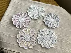花型かぎ針編みコースター 5枚セット