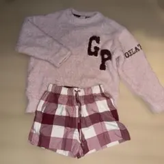 ジェラピケ　ピンクフリーススウェットとショートパンツセット