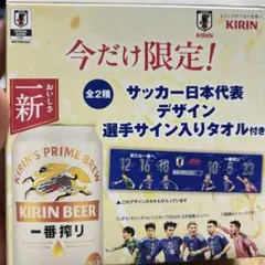 サッカー日本代表 選手サイン入りタオル 青色