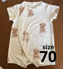 gelato pique 犬プリントロンパース 70サイズ　ジェラピケ