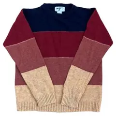GEAR vintage 総柄ストライプニット セーター 90s レトロ 古着 - メルカリ
