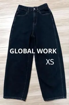 大人気 グローバルワーク GOODデニム バギーパンツ XS ネイビーのサムネイル