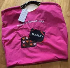 D.KELLY エコバッグ 刺繍トートバッグ チョコ Mのサムネイル