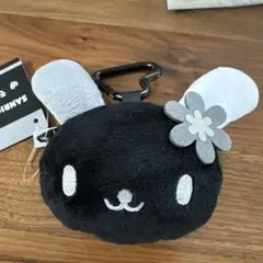 サンリオキャラクターズ ウサハナ モノクロシリーズ ぬいぐるみポーチ