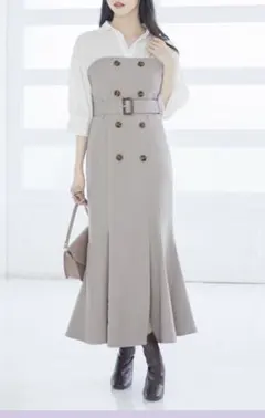 LILLIAN CARAT トレンチドッキングワンピース