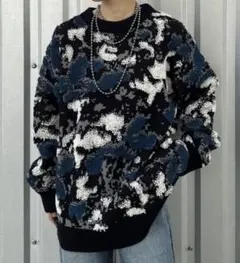 PAGEBOY フリーサイズ　ループアート柄ニットプルオーバー