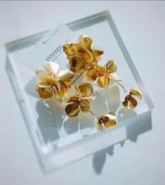 【再販】マットゴールド フラワー ウェディング ハンドメイド ピアス イヤリング