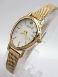 美品 ete ダイヤモンドジェムフェイス メッシュ ベルト 腕時計 エテのサムネイル