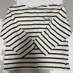 H&M ボーダー 長袖カットソー リボン 98-104