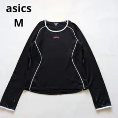 asics トレーニング tシャツ ウエア M 黒 指穴 レディースのサムネイル