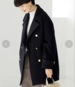 美品ユナイテッドアローズ ピーコート 金ボタン 紺色 38