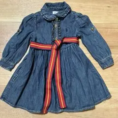 R*様 Ralph Lauren　デニムフリル襟ワンピース18m 85cm