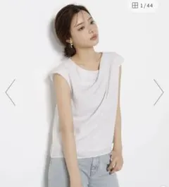 【新品未使用】プロポーションボディドレッシング　フレンチスリーブブラウス