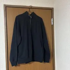 ハーフジップ スウェット ブラック Lサイズ
