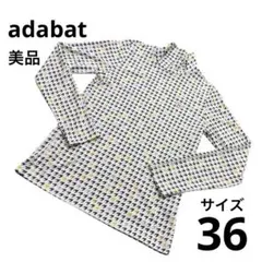 【美品】ADABAT 長袖ハイネック　モックネック　ゴルフウェア　サイズ36