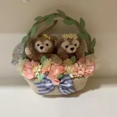 ディズニーシー限定　ダッフィー&シェリーメイ　リース 壁掛け