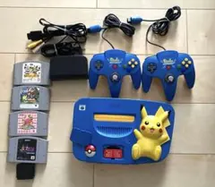 Nintendo 64 ピカチュウエディション 本体 カセットセット - メルカリ