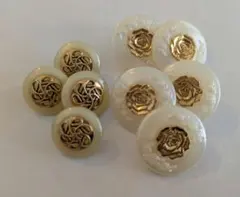ボタン 装飾 まとめ売り ゴールド 白