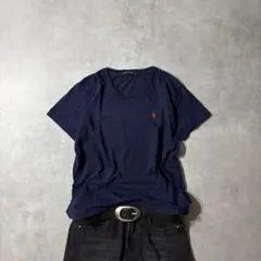 ラルフローレン チビT Baby Tee 紺 赤ポニー Y2K 平成ギャル 短丈のサムネイル