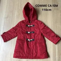 COMME CA ISM 赤 フード付きダッフルコート 110A