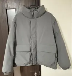 GUヒートパデッドスタンドブルゾン　 グレー L