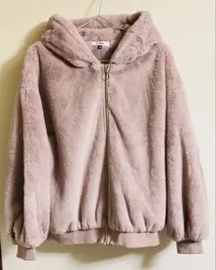 ❣️ 冬大セール ❣️ピンクラテ フード付　ボアジャケット M ピンク